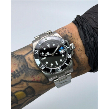 Custom Seiko Mod • Black No Logo Submariner • 40mm